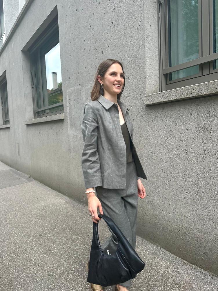 O72 Blusenjacke Nuria in Baumwolle und Leinen - 0