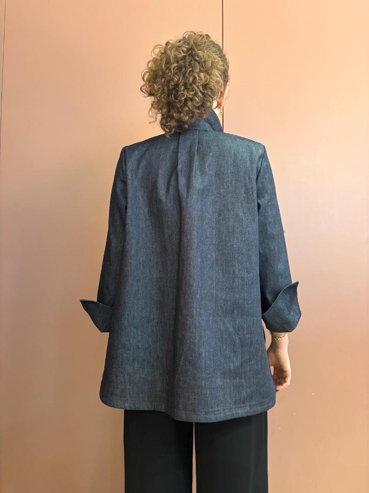 O82 Bluse Tian in Jeans - 0