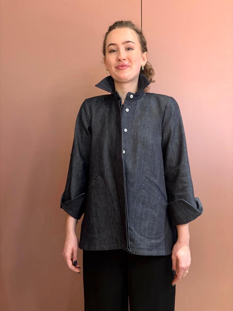 O82 Bluse Tian in Jeans - 2