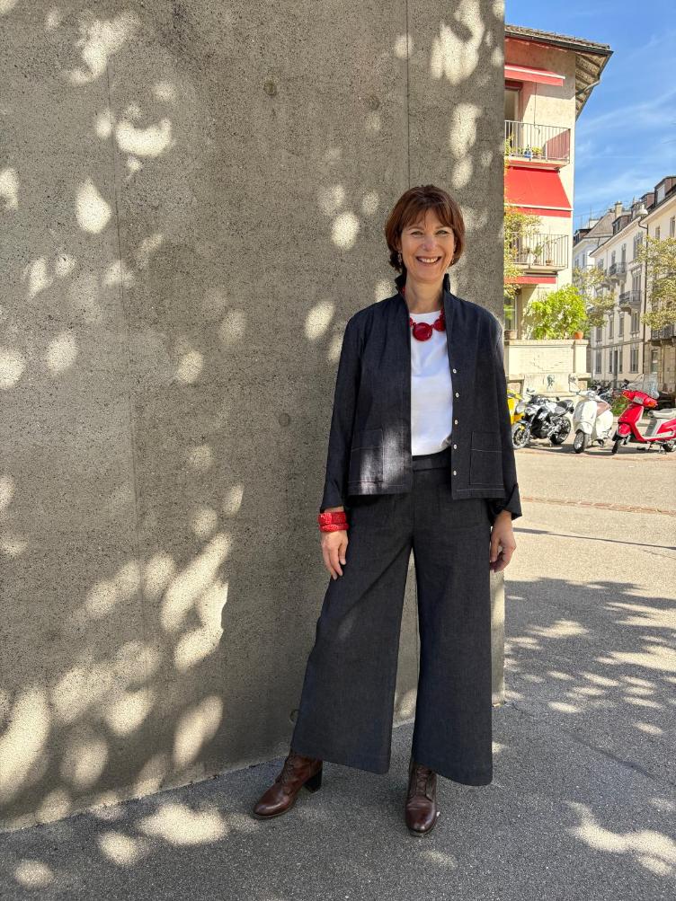 O84 Blusenjacke Riva in Jeans