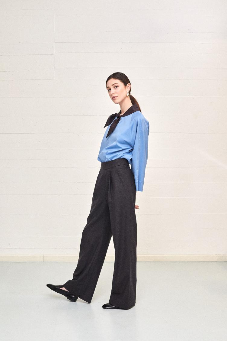 O87 Bluse Ylva in Baumwolle